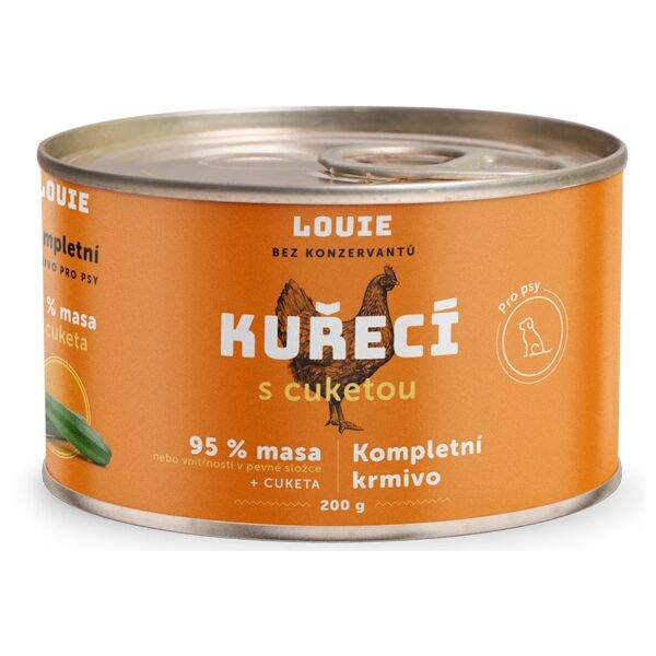 LOUIE KUŘECÍ S CUKETOU 200 G Psí konzerva