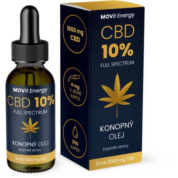 MOVIT ENERGY MOVIT CBD 10 % FULL SPECTRUM KONOPNÝ OLEJ 10 ML Doplněk stravy