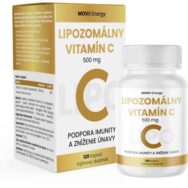 MOVIT ENERGY MOVIT LIPOZOMÁLNÍ VITAMIN C 500 MG 120 KAPSLÍ Doplněk stravy