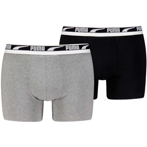 Puma MEN EVERYDAY MULTI LOGO BOXER 2P Pánské boxerky