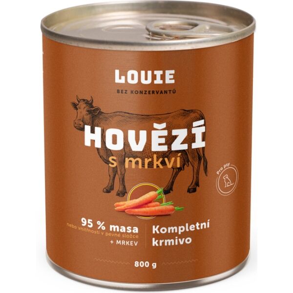 LOUIE HOVĚZÍ S MRKVÍ 800 G Psí konzerva