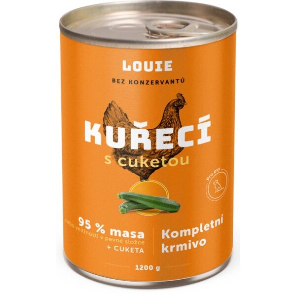 LOUIE KUŘECÍ S CUKETOU 1 200 G Psí konzerva