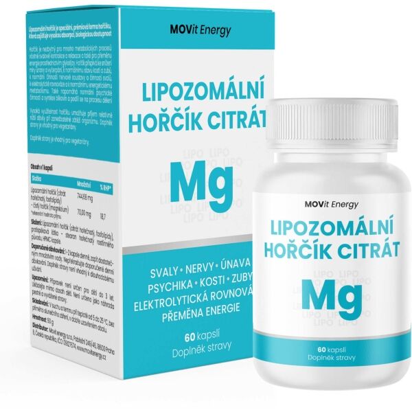 MOVIT ENERGY MOVIT LIPOZOMÁLNÍ HOŘČÍK CITRÁT 60 VEGANSKÝCH KAPSLÍ Doplněk stravy