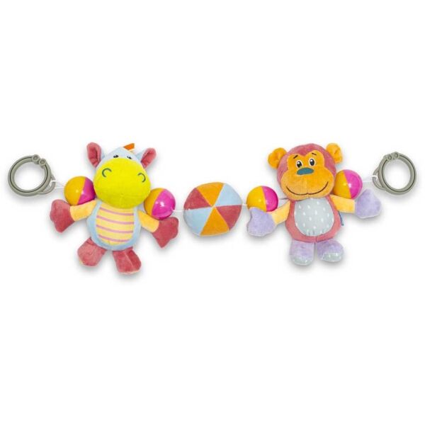 BABY MIX HROŠÍK & OPIČKA Plyšové chrastítko