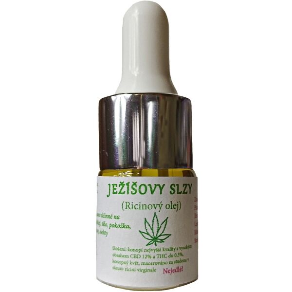 CBD konopí Meclov CBD RICINOVÝ OLEJ JEŽÍŠOVY SLZY 5 ML CBD Ricinový kosmetický olej