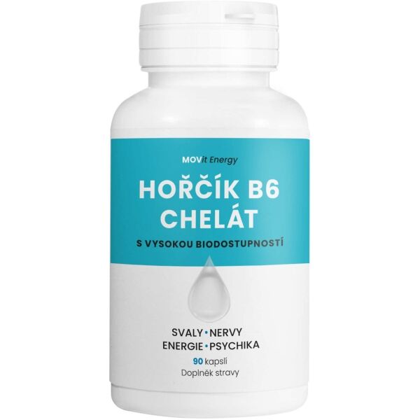 MOVIT ENERGY MOVIT HOŘČÍK B6 CHELÁT 100 MG 90 VEGANSKÝCH KAPSLÍ Doplněk stravy