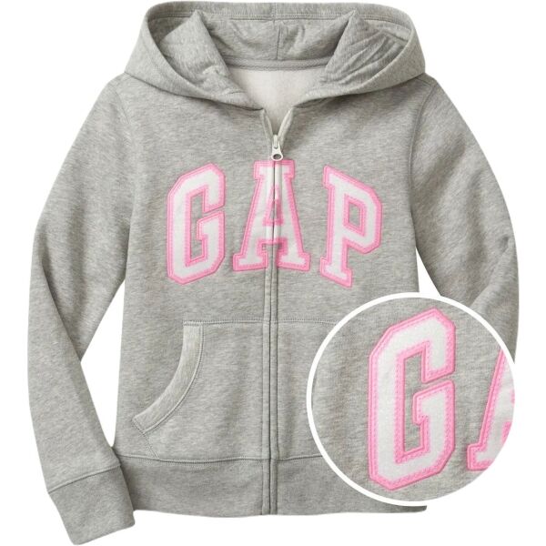 GAP LOGO FLEECE ZIP Dívčí mikina