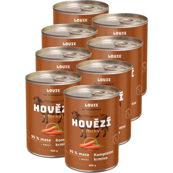 LOUIE HOVĚZÍ S MRKVÍ 8x 400 G Psí konzervy