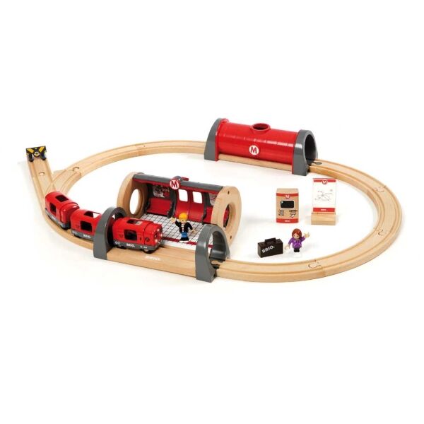 BRIO SUBWAY SET WITH PLATFORM AND TRACKS Souprava metra