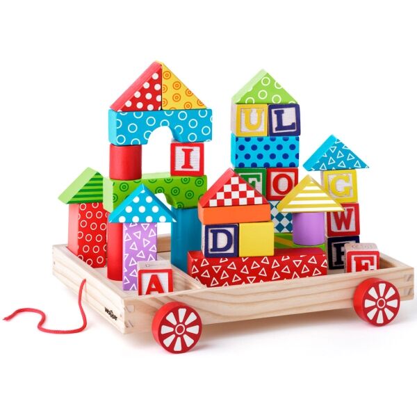 WOODY TROLLEY WITH CUBES Dřevěné kostky