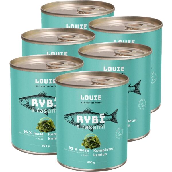 LOUIE RYBÍ S ŘASAMI 6x 800 G Psí konzervy