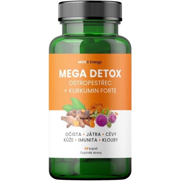 MOVIT ENERGY MOVIT MEGA DETOX OSTROPESTŘEC + KURKUMIN FORTE 60 KAPSLÍ Doplněk stravy