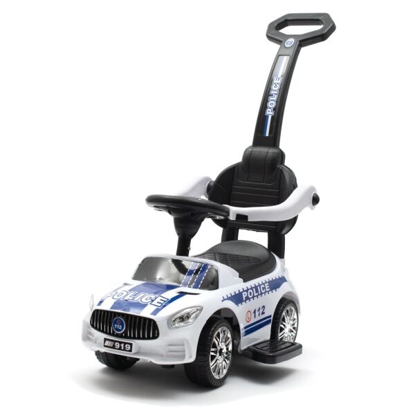 BABY MIX POLICE Dětské odrážedlo se zvukem a vodící tyčí