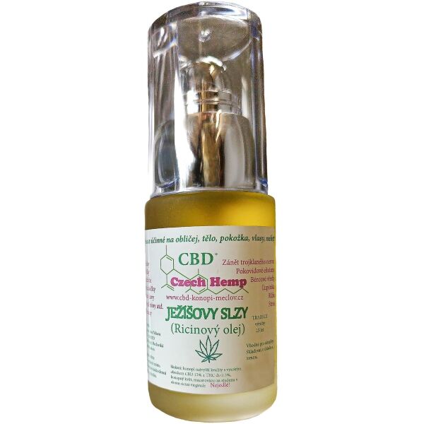 CBD konopí Meclov CBD RICINOVÝ OLEJ JEŽÍŠOVY SLZY 30 ML CBD Ricinový kosmetický olej