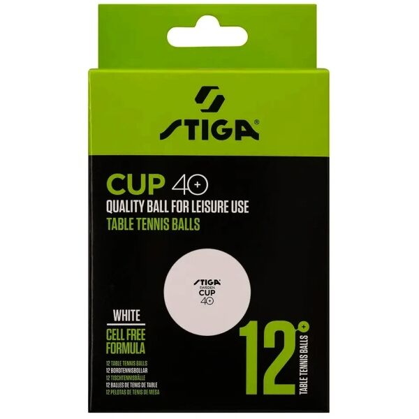 Stiga CUP ABS WHITE 12-PACK Pingpongové míčky